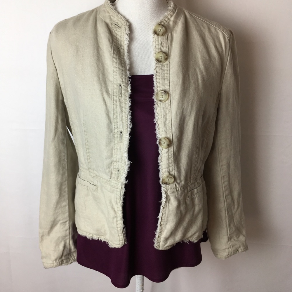Michael Kors Button Down Blazer Tan Woman’s 8P